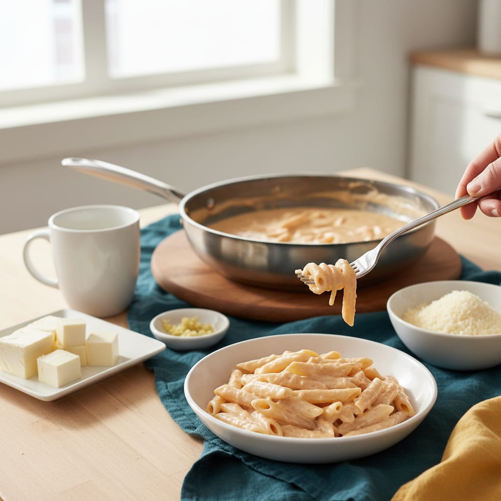 Cream Cheese Pasta: 5 Ingredients, 20 Minutes