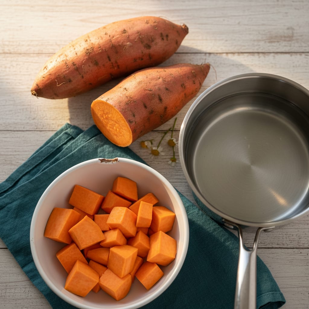How Long to Boil Sweet Potatoes (Cubes or Whole)