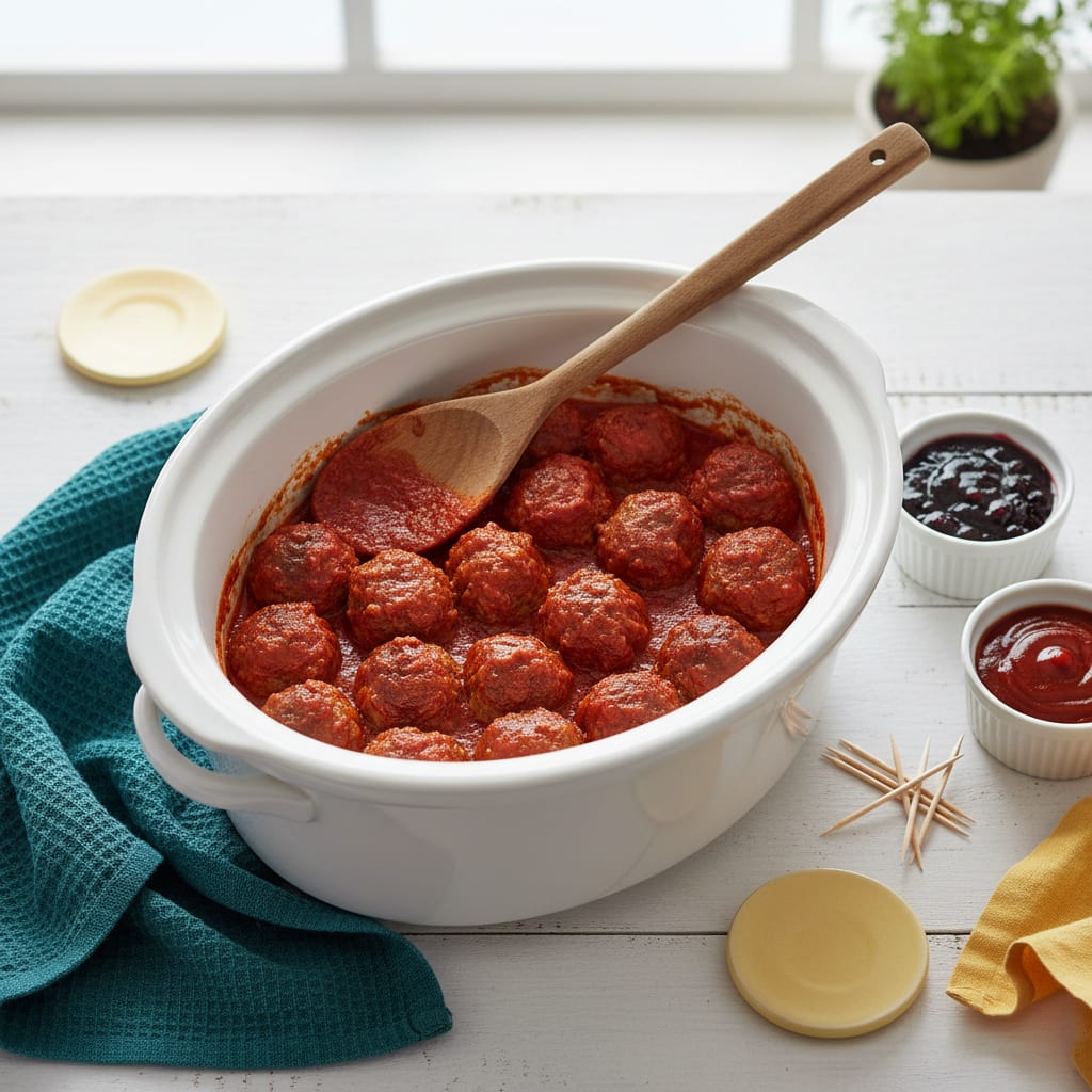 Frozen Meatballs in a Crockpot: Times & Sauce Ratios
