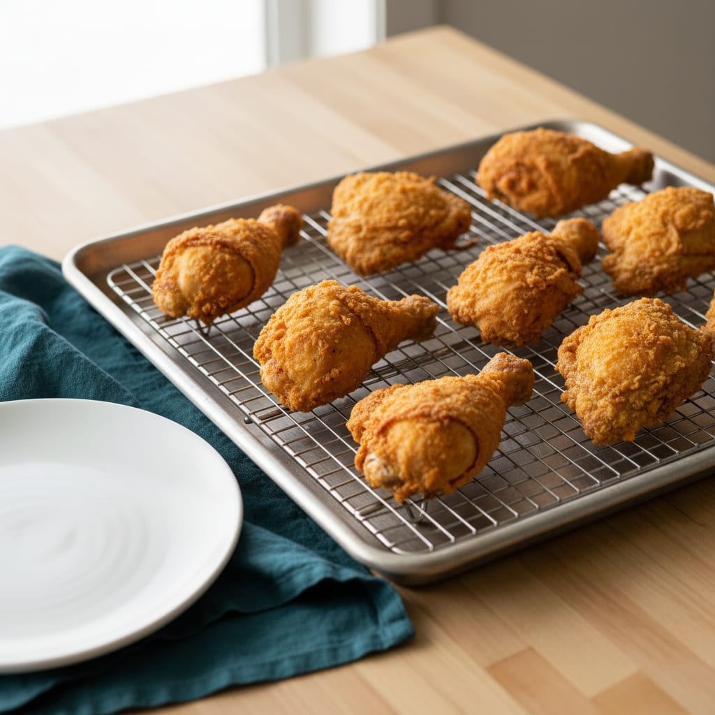 How to Reheat Fried Chicken So It's Crispy Again