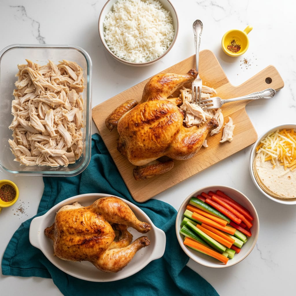 12 Dinners From One Rotisserie Chicken
