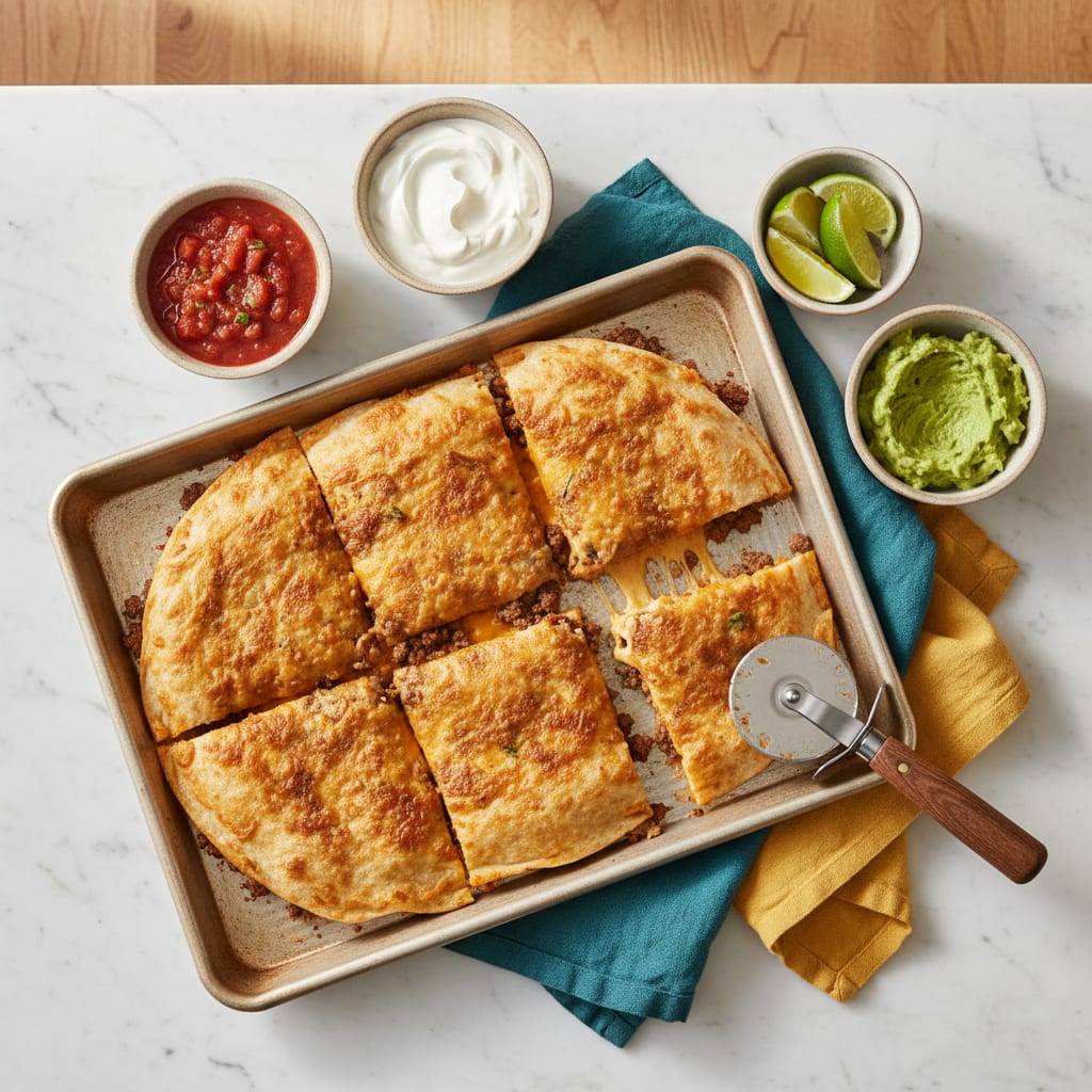 Sheet Pan Quesadillas: Feed 6 in 20 Minutes