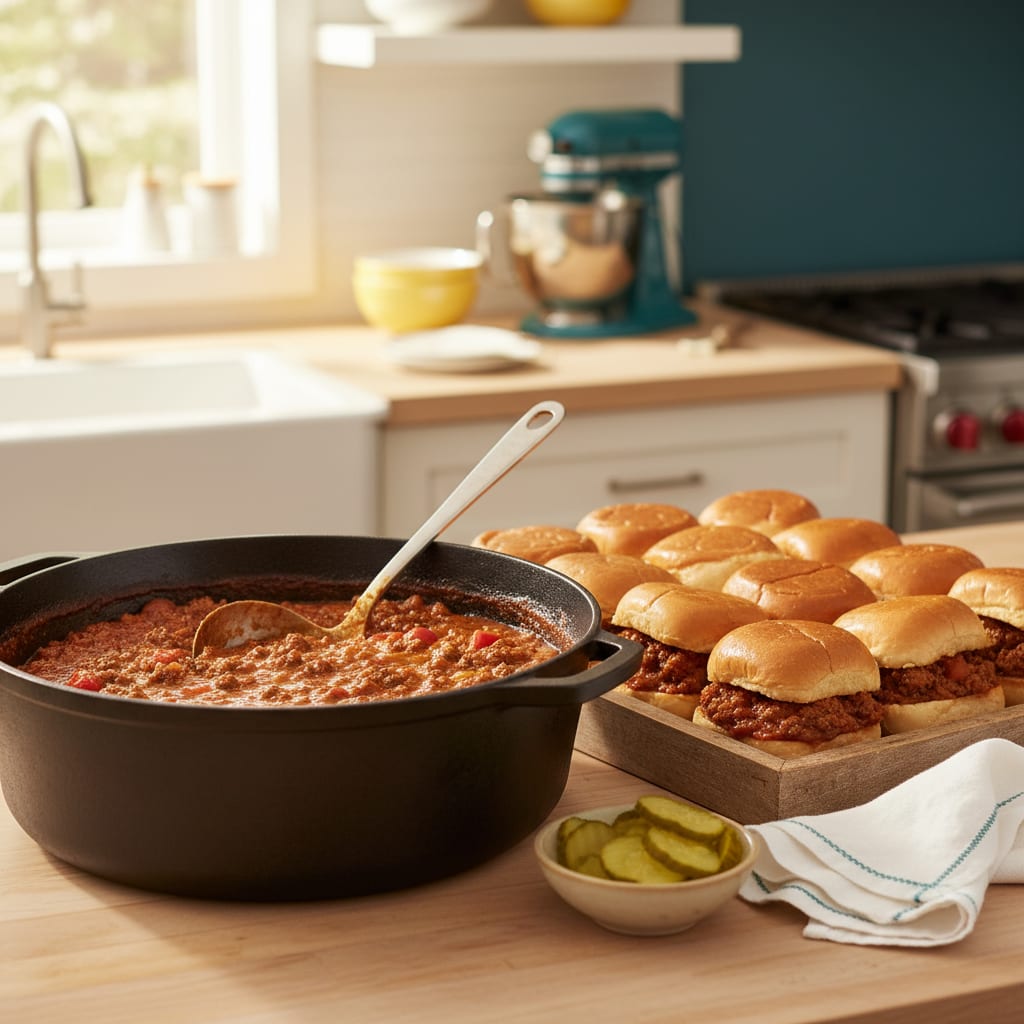 Sloppy Joes for a Crowd: One Pot Feeds 25