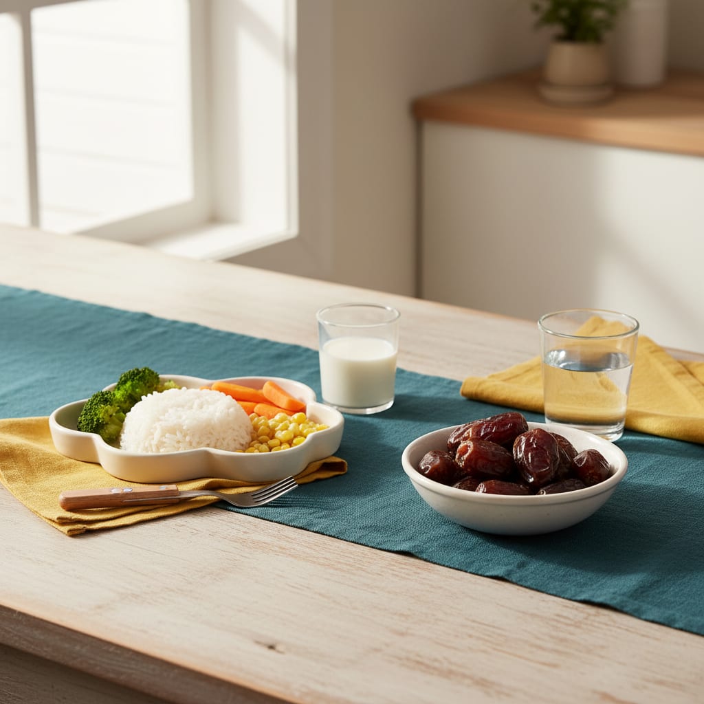When Fasting Moves Dinner: Kids' Meals and Bedtime